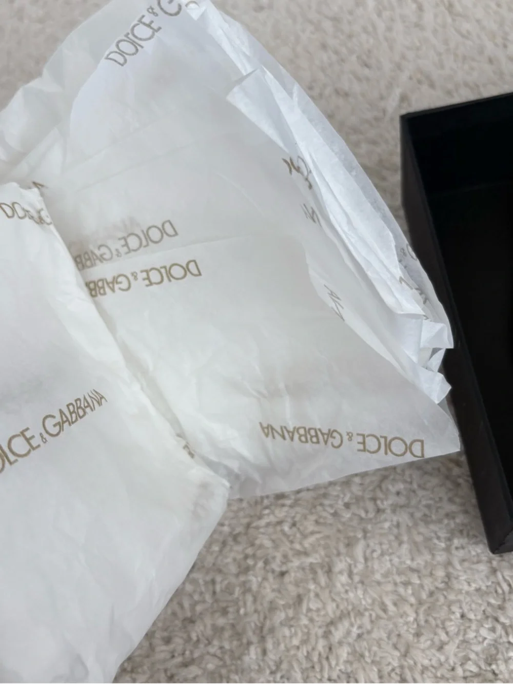 Dolce & Gabbana Black Gift Box with Branded Tissue